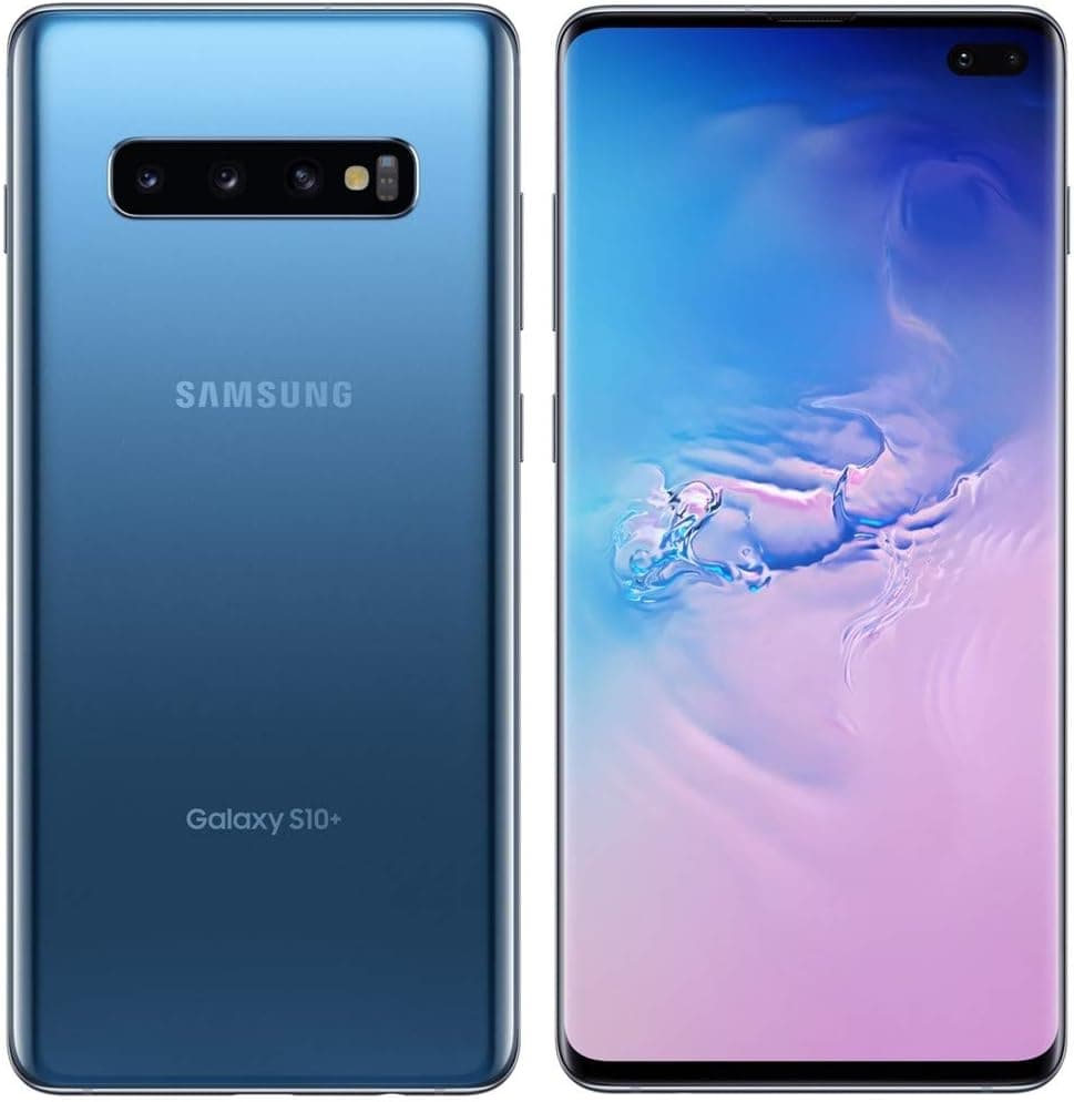 SAMSUNG Galaxy S10+ Plus (128GB, 8GB) 6.4" AMOLED, Snapdragon 855, IP68 Water Resistant, Global 4G LTE (GSM + CDMA) Unlocked (AT&T, Verizon, T-Mobile, Metro) G975U (Prism Blue)